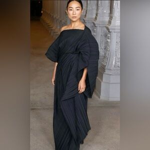 The Row Gala Black Wide-Leg High-Rise Pants Size S